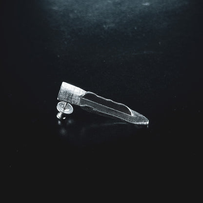 Cross Eroded Earring